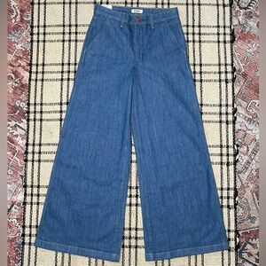 Wrangler High-Rise Flare Wide Leg Trouser Stretch Denim Jeans NWT